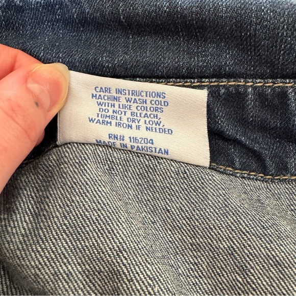 Denim Jean Jacket with Embroidered Roses - Picture 16 of 16